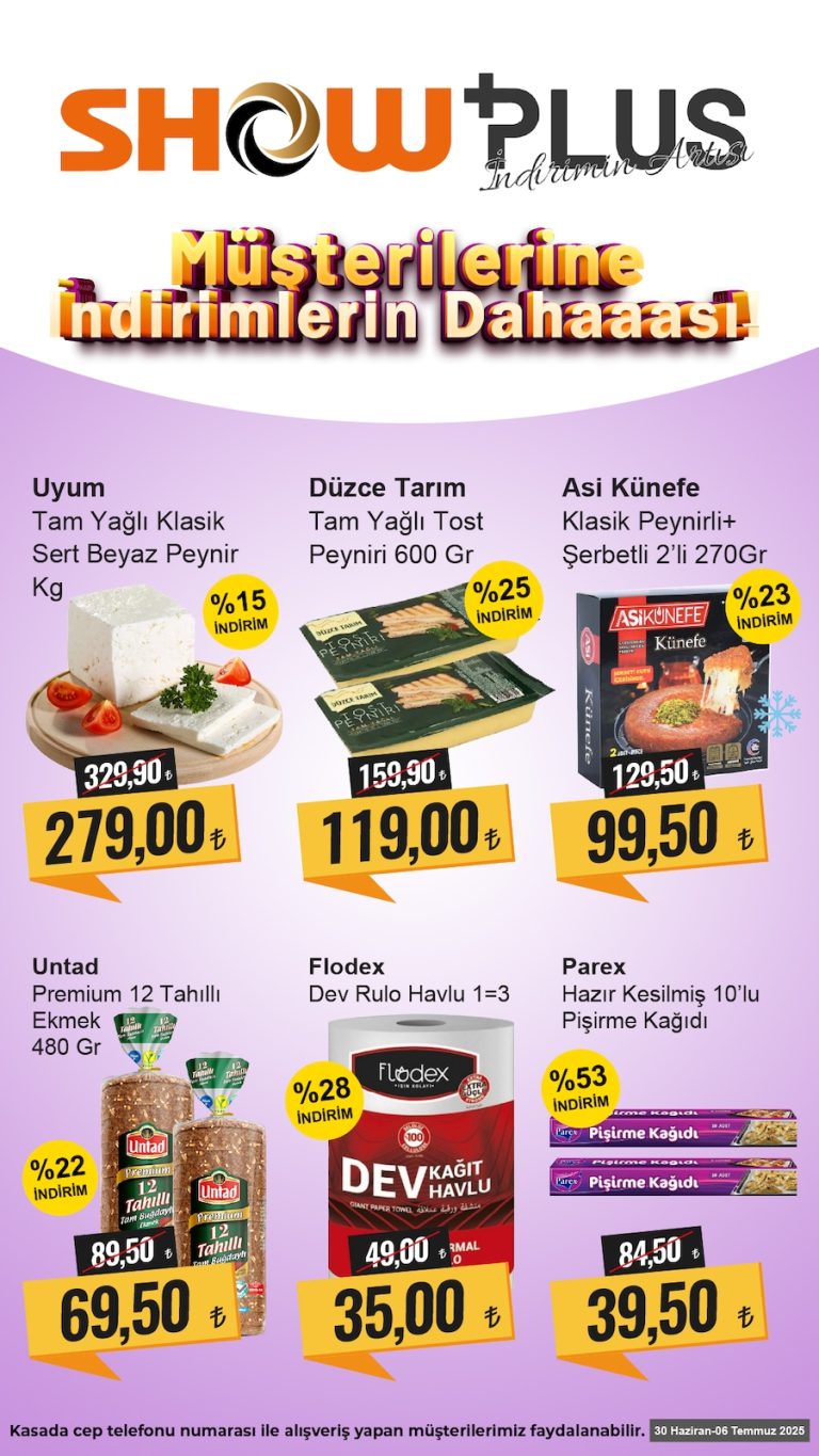 Show Market 30 Haziran – 6 Temmuz Kataloğu