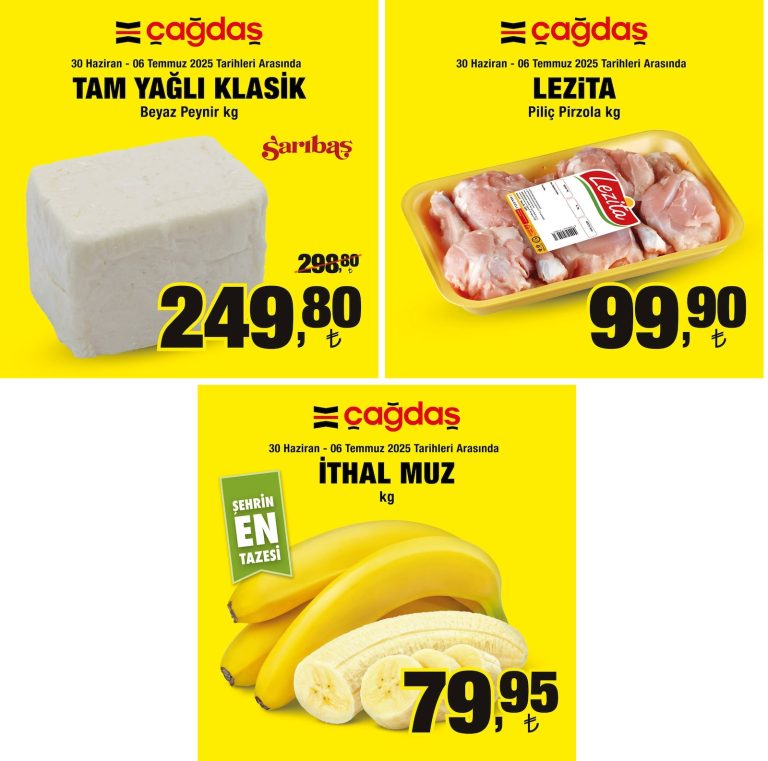 Çağdaş Market 30 Haziran – 6 Temmuz Kataloğu