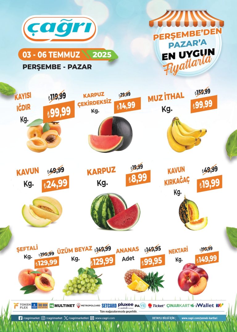 Çağrı Market 3 – 6 Temmuz Kataloğu