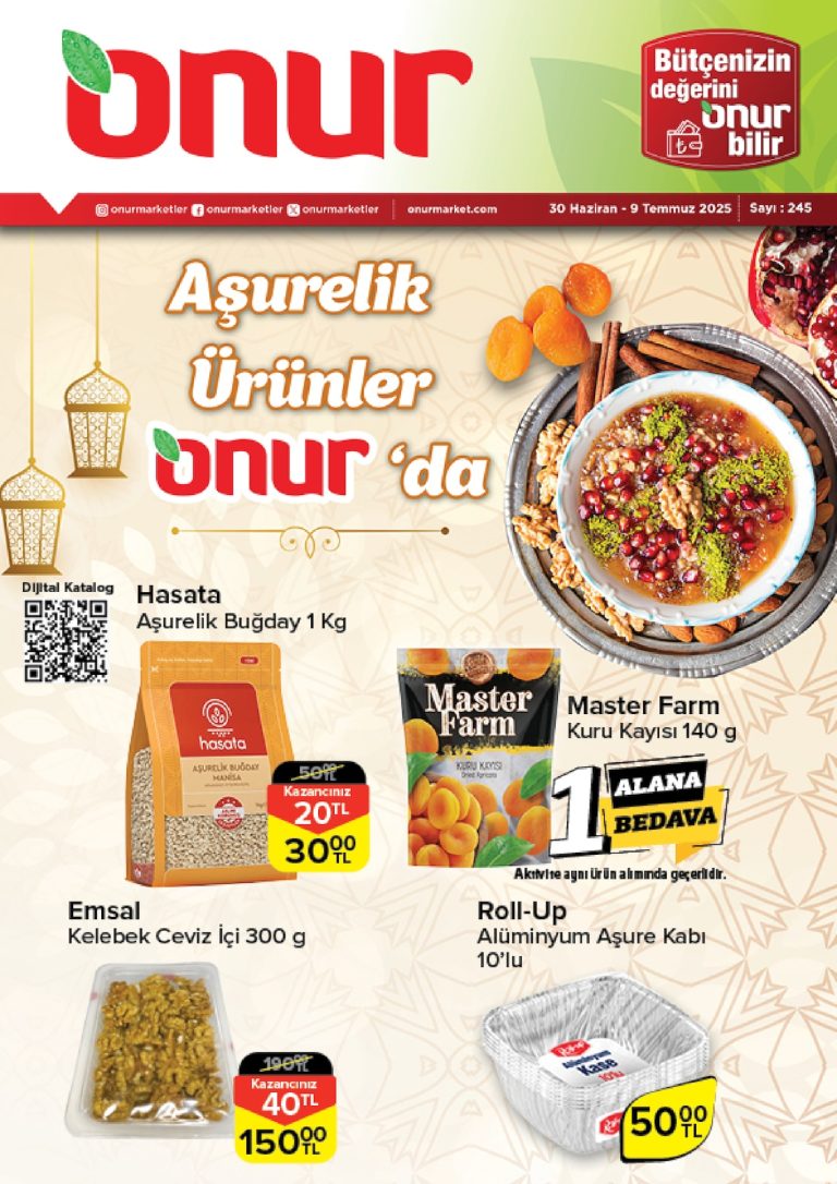 Onur Market 30 Haziran – 9 Temmuz Kataloğu