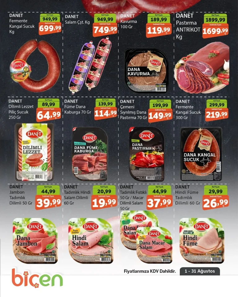 Biçen Market 1 – 31 Ağustos Kataloğu