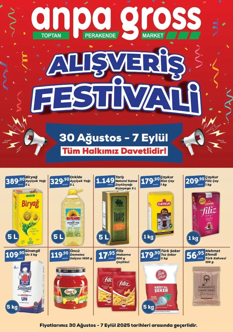 Anpa Gross 30 Ağustos – 7 Eylül Kataloğu