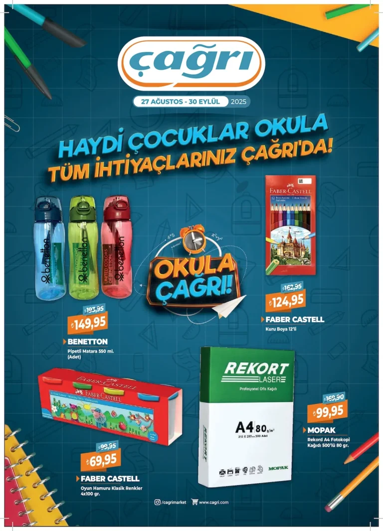 Çağrı Market 27 Ağustos – 30 Eylül Kataloğu