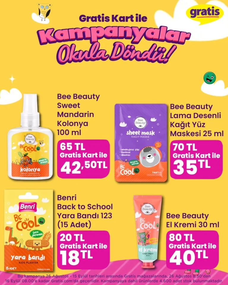 Gratis 26 Ağustos – 15 Eylül Kataloğu
