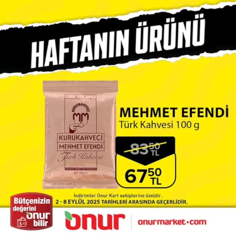 Onur Market 2 – 8 Eylül Kataloğu