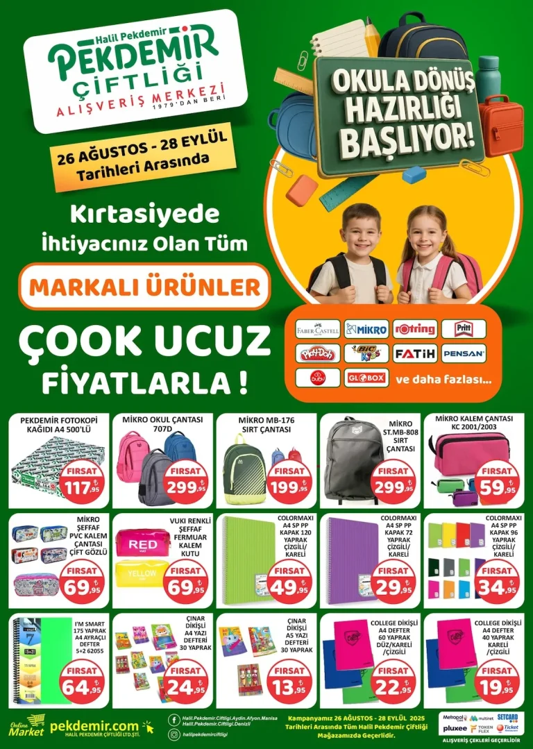 Pekdemir Market 26 Ağustos – 28 Eylül Kataloğu