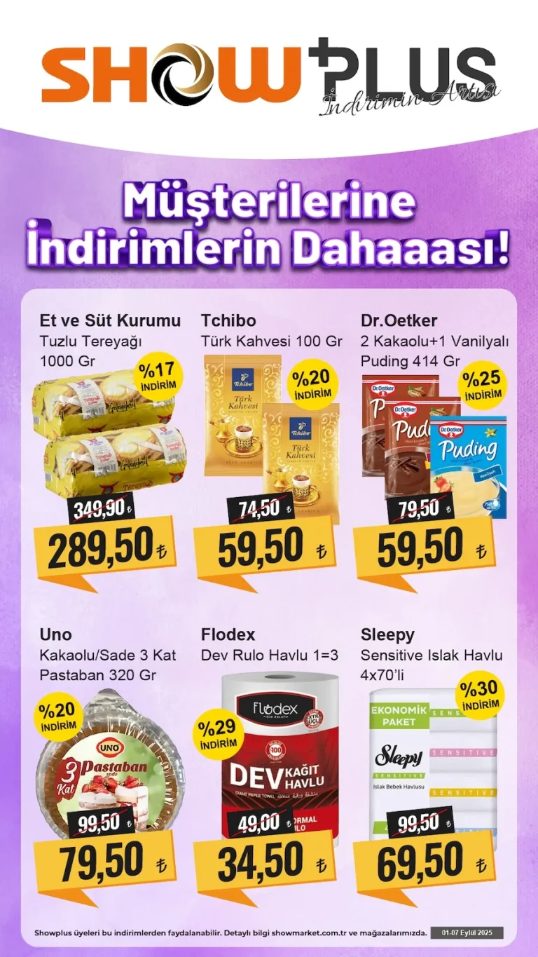 Show Market 1 – 7 Eylül Kataloğu