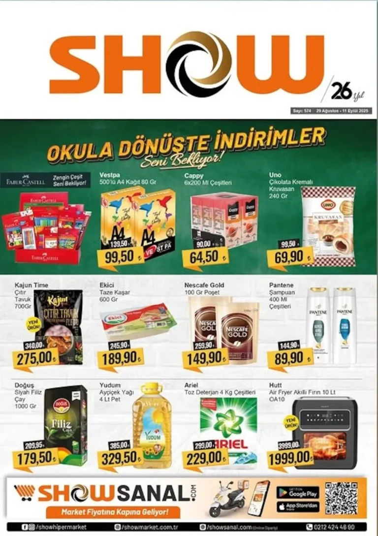 Show Market 29 Ağustos – 11 Eylül Kataloğu