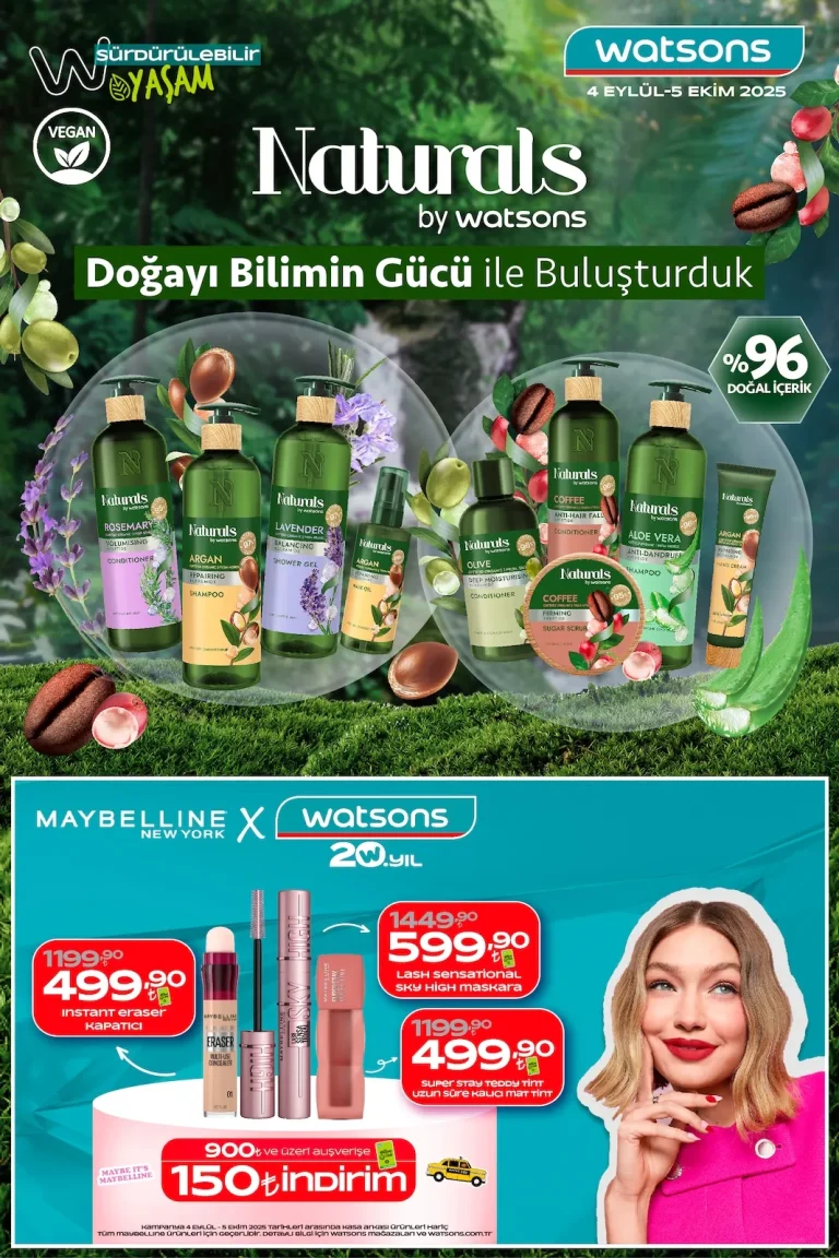 Watsons 4 Eylül – 5 Ekim Kataloğu